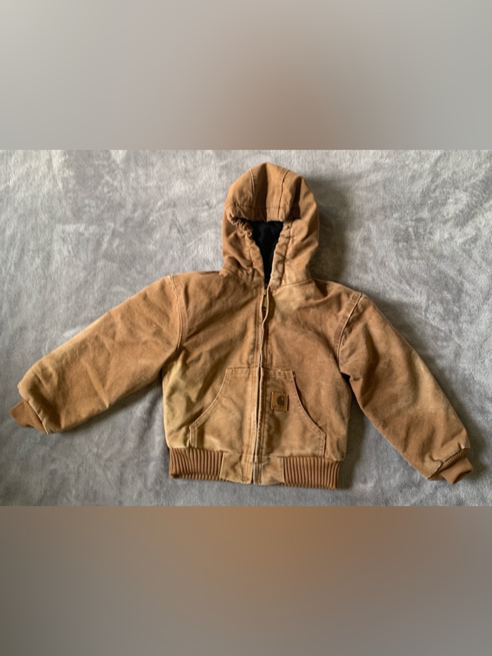 Carhartt Kids Tan Hooded Puffer Jacket